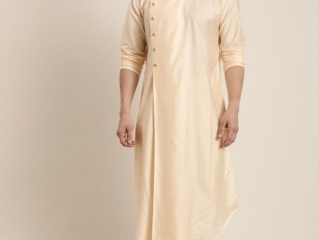 Shrestha By Vastramay Men s Cream Viscose Blend Kurta Pyjama Set For Cheap