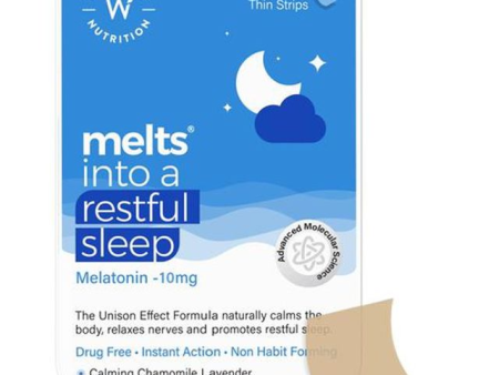 Wellbeing Nutrition Melts Restful Sleep Oral Strips-Calming Chamomile Lavender Flavor Online now