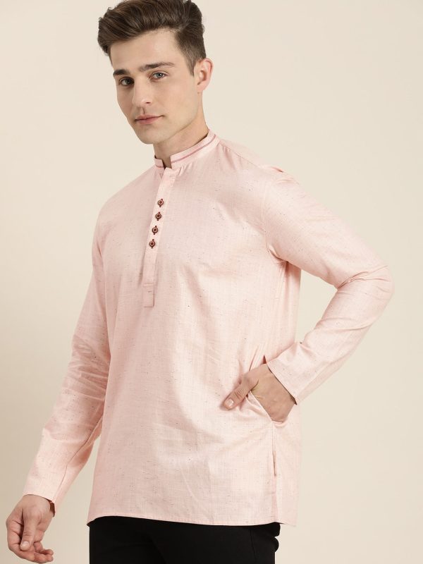 Shvaas By Vastramay Men s Pink Organic Cotton Kurta Cheap