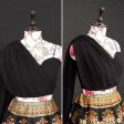 Black Banarasi Silk Lehenga Choli for Women, Ready to Wear Stitched Lengha Choli for Party by Infinity Export on Sale