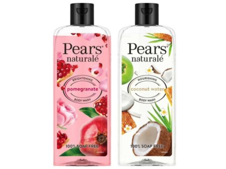 Pears Naturale Brightening Pomegranate & Nourishing Coconut Water Body Wash Combo For Discount