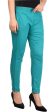 PAVONINE Rama Green Color Stretchable Cotton Lycra Fabric Pencil Pant For Women Hot on Sale