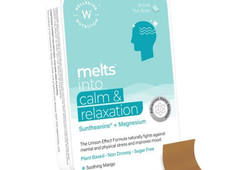 Wellbeing Nutrition Melts Calm & Relaxation Oral Strips-Soothing Mango Flavor For Cheap