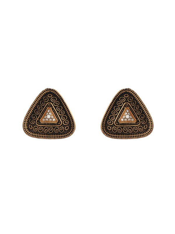 Priyaasi Women Studded Gold and Silver Plated Earrings Set Online now