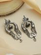 Priyaasi Women Trendy Oxidised Silver Trishul Drop Earrings Online