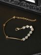 Priyaasi Women White Pearls Rose Gold Plated Link Bracelet Fashion