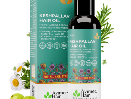 Avimee Herbal Keshpallav Hair Oil For Hair Growth With Amla, Castor, Rosemary & Bringraj Oil For Sale