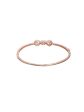 Priyaasi Women Stylish American Diamond Rose Gold Bracelet Fashion