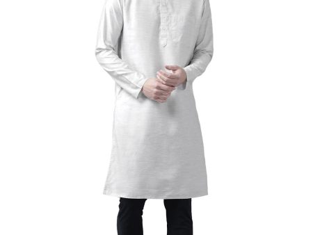 Shvaas By Vastramay Men s Grey Organic Cotton Kurta Hot on Sale