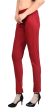 PAVONINE Maroon Color Stretchable Cotton Lycra Fabric Pencil Pant For Women Online Sale