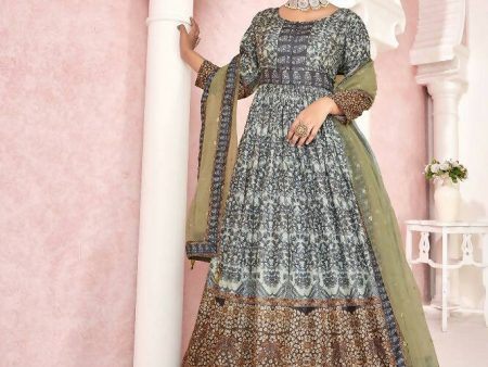 Everywhere Designer Black Dola Silk Gown With Dupatta - Anbazaar For Cheap