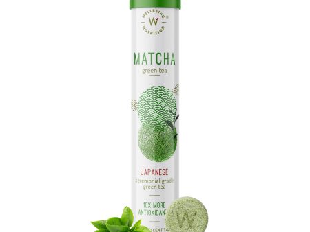 Wellbeing Nutrition Japanese Ceremonial Matcha Green Tea Effervescent Tablets Fashion