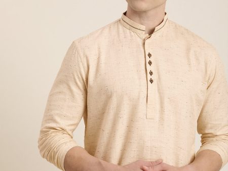 Shvaas By Vastramay Men s Beige Organic Cotton Kurta Fashion