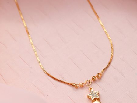 Priyaasi Women Studded Star Flower Rose Gold Plated Necklace For Cheap