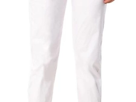 Indian Clothing PAVONINE White Color Stretchable Cotton Lycra Fabric Pencil Pant For Women Sale