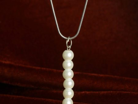 Priyaasi Women Delicate Pearl Drop Silver Necklace Supply