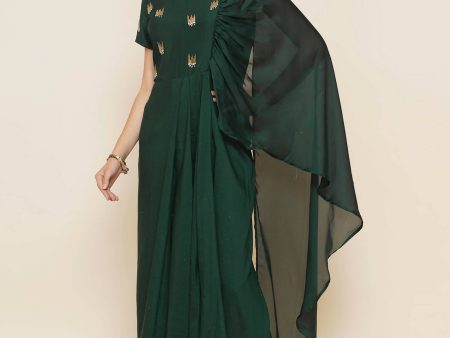 Women Republic Green Hand Embellished Gown Online now