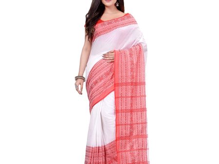 Desh Bidesh Women s Traditional Bengali Bengamuri Pure Handloom Cotton Saree With Blouse Piece Online Sale