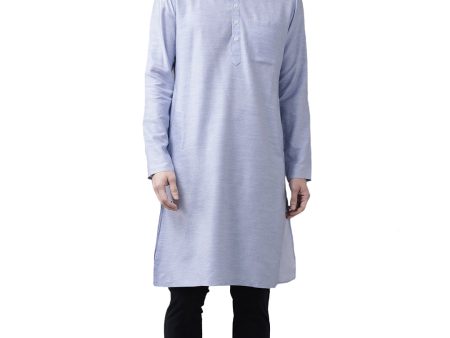 Shvaas By Vastramay Men s Aqua Blue Organic Cotton Kurta For Cheap