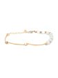 Priyaasi Women White Pearls Rose Gold Plated Link Bracelet Fashion