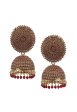 Mominos Fashion Joharkamal Gold-Plated Meenakari Jhumkas For Women & Girls (Maroon) For Discount