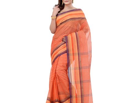 Desh Bidesh Bengal Cotton Women s Bengal Tant Khejur Chori Design Pure Handloom Cotton Saree Without Blouse Piece on Sale