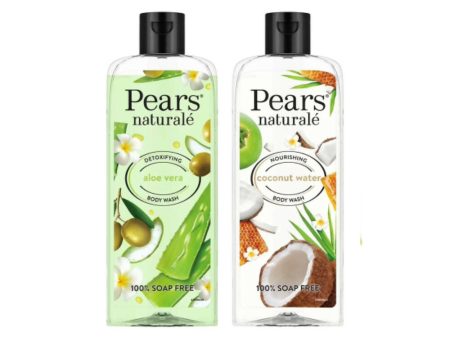 Pears Naturale Nourishing Coconut Water & Detoxifying Aloevera Body Wash Combo For Sale