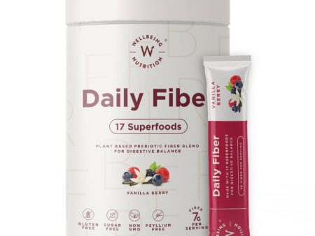 Wellbeing Nutrition Daily Fiber Powder-Vanilla Berry Flavor Online