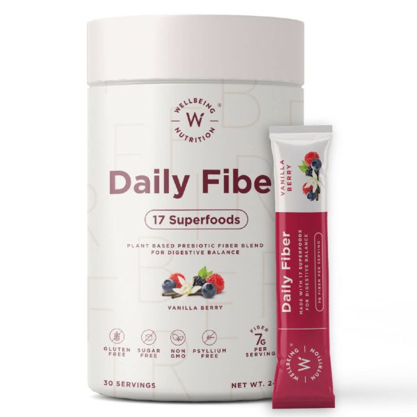 Wellbeing Nutrition Daily Fiber Powder-Vanilla Berry Flavor Online