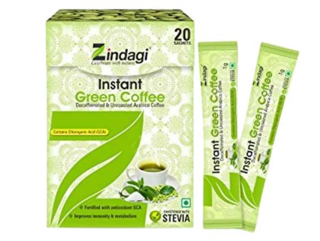 Zindagi Instant Green Coffee Powder Sachets Online now