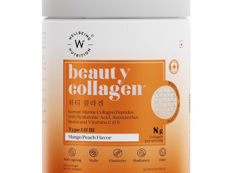 Wellbeing Nutrition Beauty Korean Marine Collagen Peptides-Mango Peach Flavor Hot on Sale