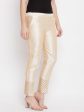 Wahe-NOOR Women s Light Fawn Hem Design Poly Silk Trouser Online