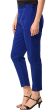 PAVONINE Royal Blue Color Stretchable Cotton Lycra Fabric Pencil Pant For Women For Discount