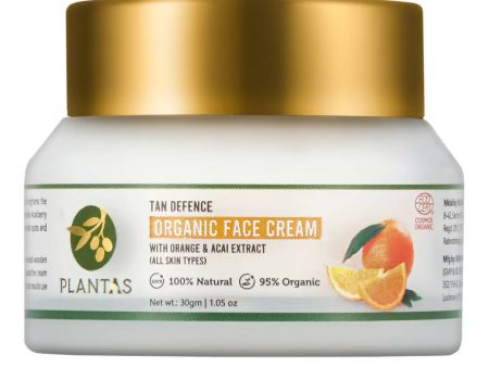 Plantas Tan Defence Organic Face Cream on Sale