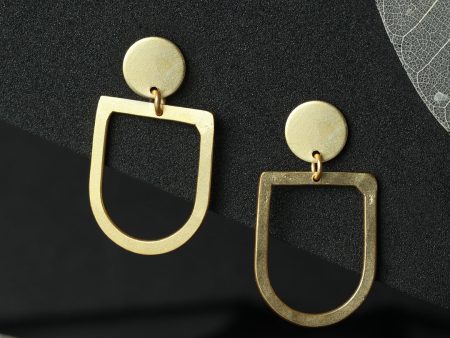 Priyaasi Women Stylish Geometric Gold Plated Drop Earrings Cheap