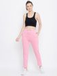 Wahe-NOOR Women s Baby Pink Straight Fit Trackpants Supply