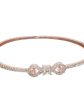 Priyaasi Women Stylish American Diamond Rose Gold Bracelet Fashion