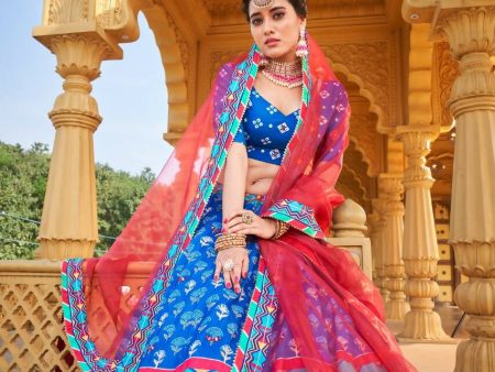 Blue Color Lehenga Choli for Women Indian Bridesmaid Lehenga Choli Set by Infinity Export For Sale