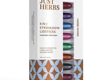 Just Herbs 8 In 1 Eye Shadow Lidsticks Highly-Pigmented Long-Lasting Smudge-Proof - Herbi-Wore For Discount