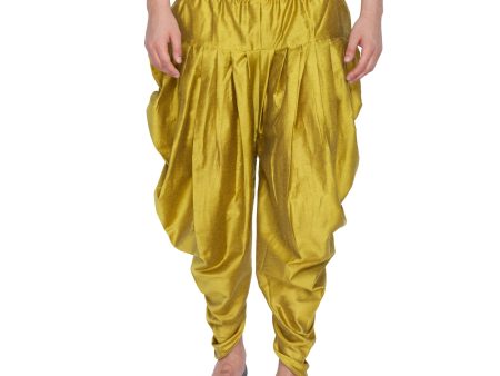 Vastramay Men s Green Cotton Blend Dhoti Fashion