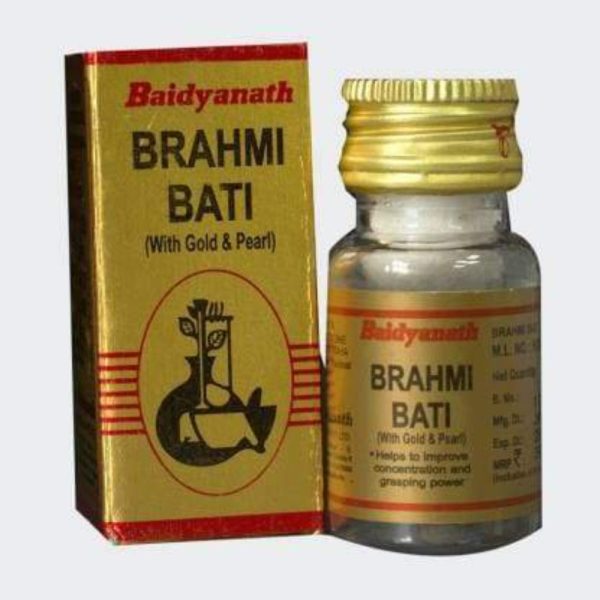 Baidyanath Jhansi Brahmi Bati with Gold For Discount