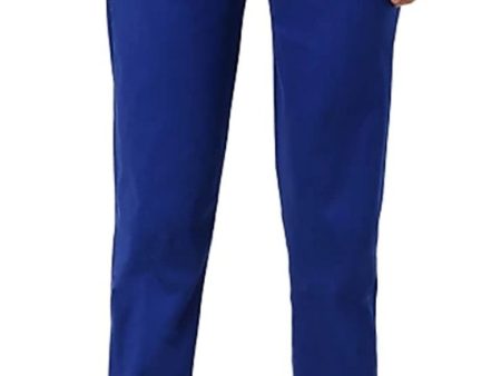 PAVONINE Royal Blue Color Stretchable Cotton Lycra Fabric Pencil Pant For Women For Discount