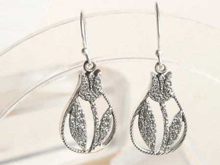 Priyaasi Women Tulip Sterling Silver Drop Earrings Sale