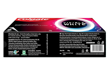 Colgate Visible White O2 Teeth Whitening Toothpaste with Peppermint Sparkle Online now