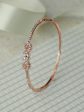 Priyaasi Women Stylish American Diamond Rose Gold Bracelet Fashion