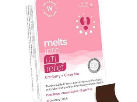 Wellbeing Nutrition Melts UTI Relief Oral Strips-Cranberry Fusion Flavor on Sale