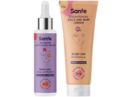 Sanfe Intimate Lightening Serum With Orange Peel + Brightening Back And Bum Cream For Discount