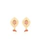 Priyaasi Women White Beads Ruby Gold Plated Pendant Set Online