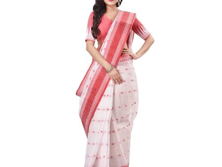 Desh Bidesh Women s Traditional Bengal Tant Kolkatara Design Pure Handloom Cotton Saree For Cheap