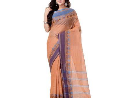 Desh Bidesh Women s Traditional Bengal Tant Pure Handloom Cotton Saree Jol Torongo Woven Design Without Blouse Piece Online Hot Sale